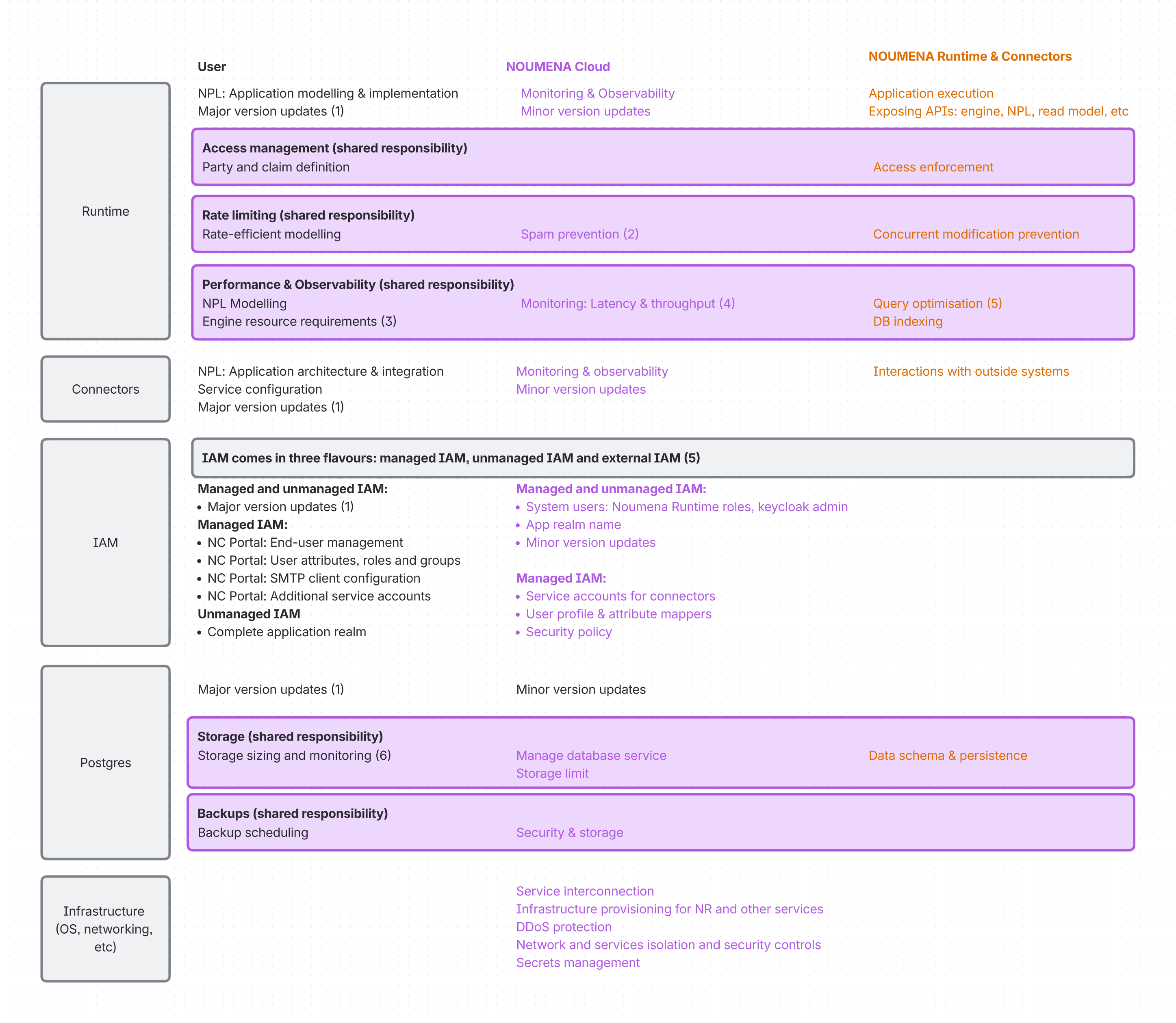 Shared responsibilities model